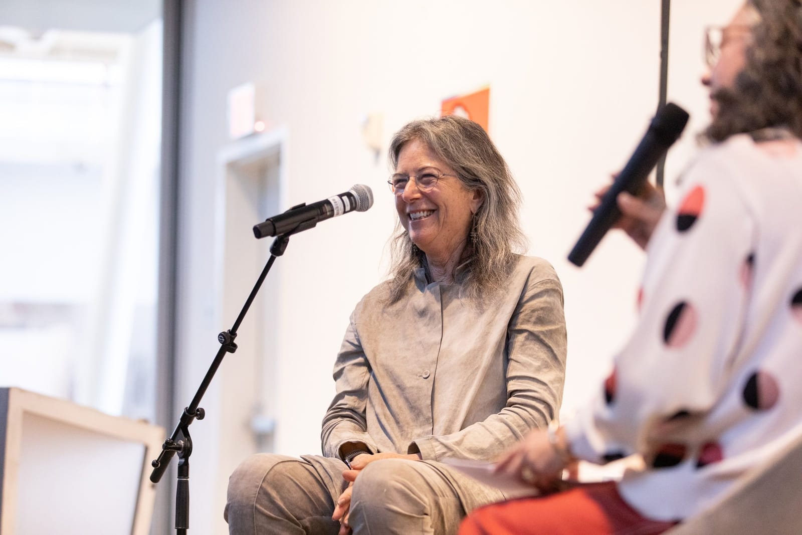 Designer Ivy Ross in conversation with a full audience at CCA