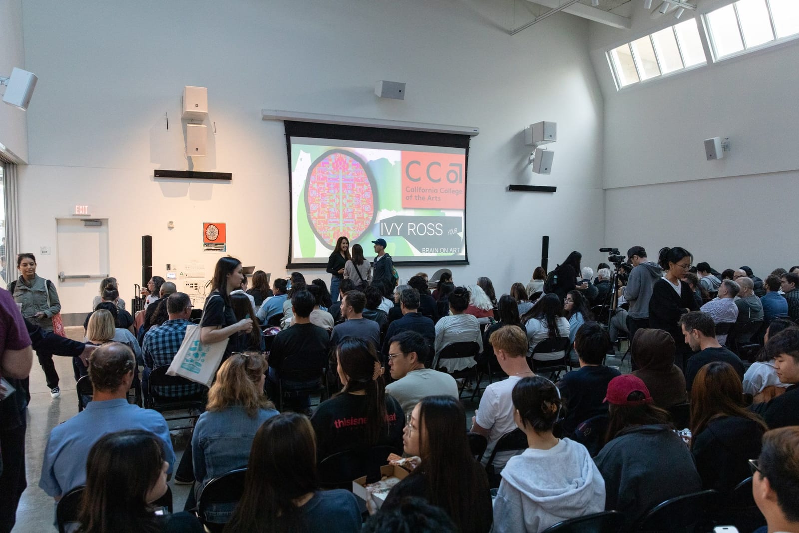 Designer Ivy Ross addresses the audience during her CCA talk